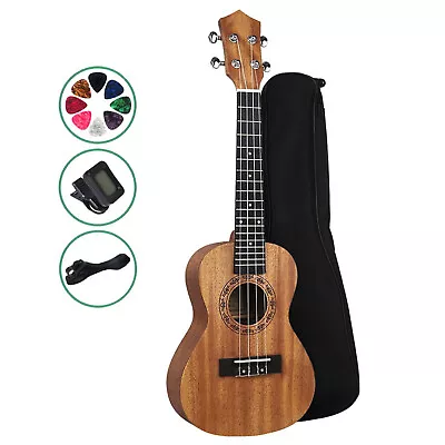 $39.95 • Buy 23  Concert Ukulele Mahogany Ukelele Uke Hawaii Guitar Carry Bag Tuner Picks