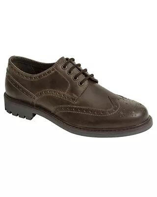 MENS BROGUES | Hoggs Of Fife Inverurie Leather Classic Country Shoes | UK 6.5-13 • £64.80