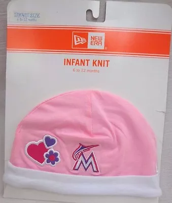 Miami Marlins Girls 6 12 Months Infant Knit Cap Beanie • $10.99