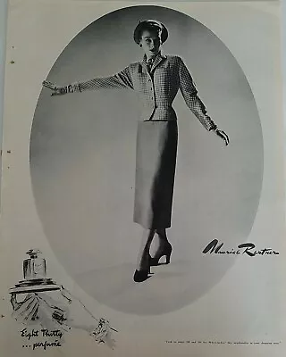 1949 Women's Maurice Rentner Suit Eight Thirty Perfume Bottle Vintage Ad • $9.99