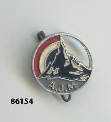 Miniature Badge A.J.M.  - Youth And Mountain Ancients - Aluminium Ø 15 Mm. - • $31.97