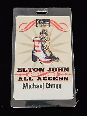 Vintage Elton John Backstage Pass Personaly Used Michael Chugg Laminate #4 • $20