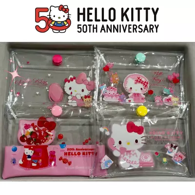 Limited Edition New Hello Kitty 50th Anniversary Mini Flat Pouch Sanrio Original • $15