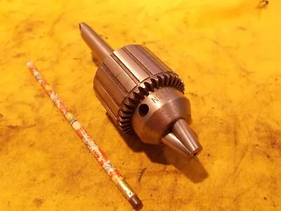 JACOBS USA 1/2  14N DRILL CHUCK Tool Holder Lathe Mill 2 MORSE TAPER SHANK Mt • $49