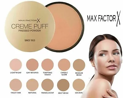 £5.84 • Buy Max Factor Creme Puff Compact Pressed Face Powder ALL SHADES *NEW*