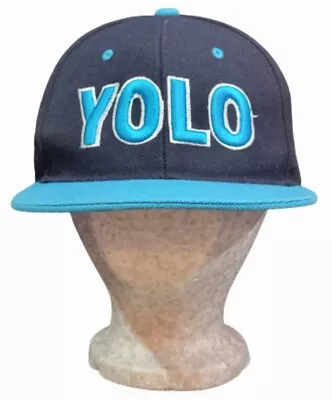 $12 • Buy YOLO Adjustable Snapback Hat Hip Hop You Only Live Once Cap Blue Turquoise