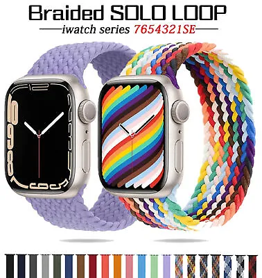$10.99 • Buy For Apple Watch Nylon Sports Band Strap Series 8 7 6 5 4 32 SE 38/40/41/42/44/45