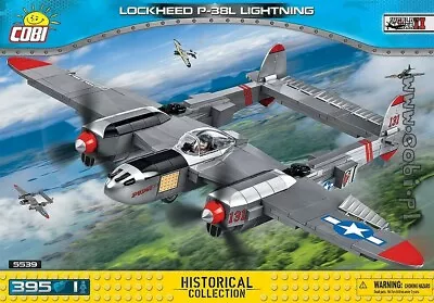 Cobi 5539 Silver   Lockheed P-38L Lighting  VERY RAR Militart Bricks WWII ! • $252.90