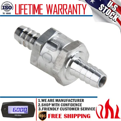 10mm 3/8  Fuel Line One Way Non-Return Aluminium Check Valve Petrol Diesel Gas • $6.99