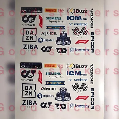 Alpha Tauri F1 Sponsor  And Partner Stickers For Helmet Pc Etc • £7.49