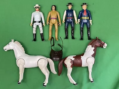 Vintage 1980 GABRIEL LEGEND OF THE LONE RANGER - Figure & HORSE Lot - 3.75” • $75