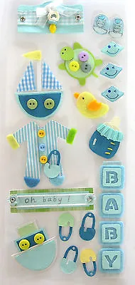 Baby Boy Embellishment Stickers Cardmaking Crafts Gifts Decorations BOGOF • £2.70