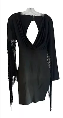 Wednesday Morticia Addams Nevermore  Goth Dress M Outcast Cosplay  • $32