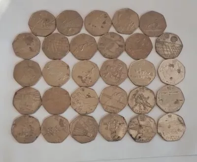 London 2012 Olympic 50p Coin Collection. Full Set Of 29 Circulated • £90