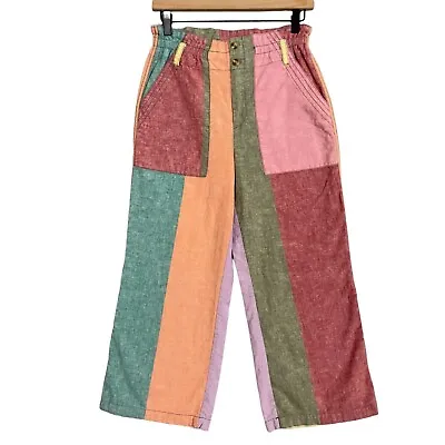 $24.99 • Buy Current Air Anthropologie Womens Pants Small Multicolored Color Block High Waist