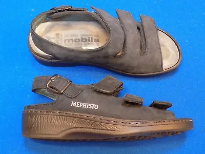 36 Mephisto Mobiles Black Suede Leather Ladies Womens Shoes Sandals Jack  Flats • $28.99