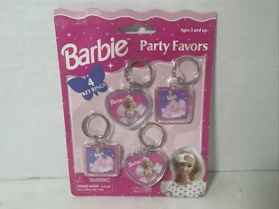 NIP Vintage 90’s Barbie Keychains Set Of 4 Party Favors Gifts Sealed Pink Purple • $19.99