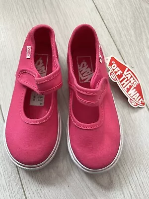 Toddler Uk 8 Baby Pink Vans Canvas Shoes  • £12