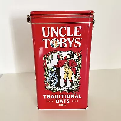 Uncle Tobys Traditional Oats Retro Cereal Metal Tin • £12.40