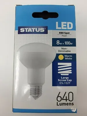 8w LED Reflector Spot Light Bulb Lamp ES Screw In R80 1 2 4 10 Bulbs 100w Value  • £9.01
