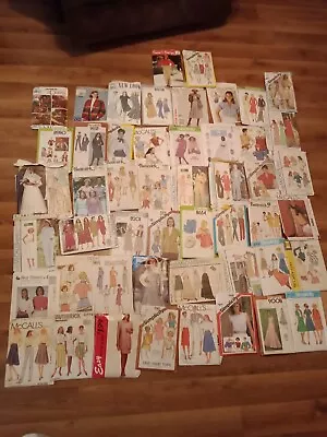 Huge Lot Of 130 Vtg Sewing Patterns McCalls Simplicity And Butterricks. • $100