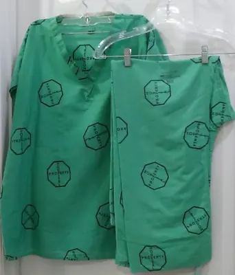 #369 Hospital Nursing Or Doctor Scrubs Reversable Halloween Costume Cosplay LG • $24.95