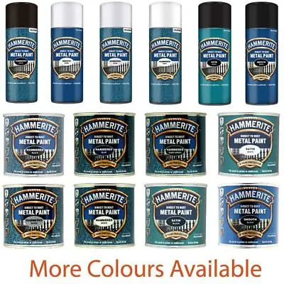 Hammerite Direct To Rust Quick Drying Metal Paint All Colour Available • £13.49