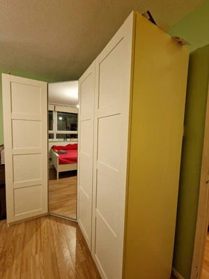 £250 • Buy Ikea PAX Corner Wardrobe With Shelf And Hanging Rail 236cm X 58cm Also Fits 35cm