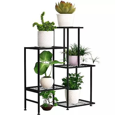 Plant Stand Indoor Outdoor 5 Tier Metal Plant Shelf Flower Pot Holder Display • $35.74