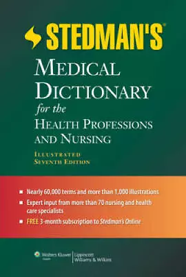 Stedman's Medical Dictionary For The Health Professions And Nursing - GOOD • $7.22