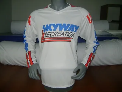 Old School Bike Jersey Classic Bmx Jersey Race Bike Shirt Bmx Vintage Xl Sky Way • $55