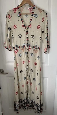$99.95 • Buy Ladies Arnhem Cream 3/4 Sleeve Maxi Dress Size 8