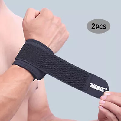 Sports Wrist Band Brace Wrap Adjustable Support Gym Strap Carpal Tunnel Bandage • $10.56