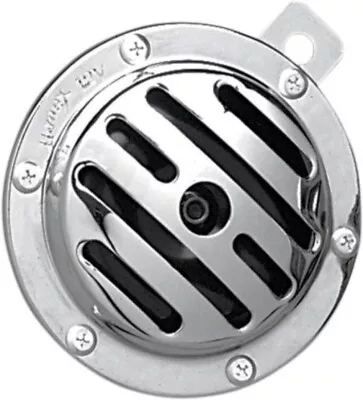 Chrome Universal Mount Slotted 12V Horn Fr Harley Sportster Softail Dyna Touring • $26.95