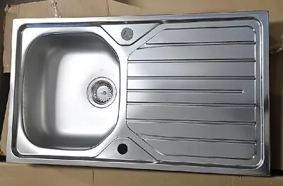 Franke Reno 1 Bowl Stainless Steel Inset Sink  860 X 500mm 1a • £79.99
