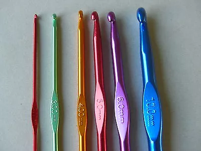 £1.10 • Buy 1 5 ALUMINIUM METAL CROCHET KNITTING LOOM BAND HOOK LENGTH 15cm SIZE 2mm - 10mm