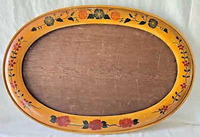 Vintage Hand Painted Decorative Oval Shape Wooden Picture Frame 16  X 24  • $49.99