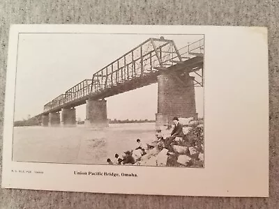 Union Pacific RR Bridge Missouri River Omaha NE C1905 UDB Postcard Unposted • $8.49