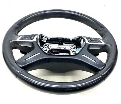 2013-2016 Mercedes Gl450 X166 Black Leather Steering Wheel 1664609103 Oem *notes • $214.61