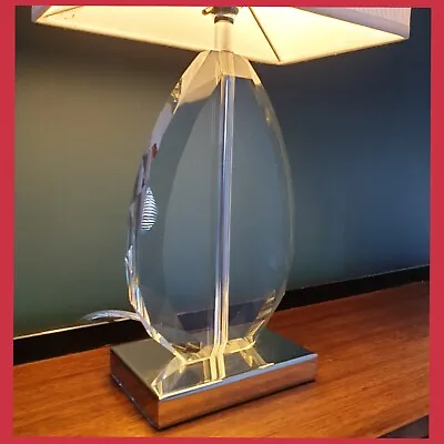 £129.99 • Buy Teardrop Crystal Prism Faceted Cut Glass Table Bedside Lamp 