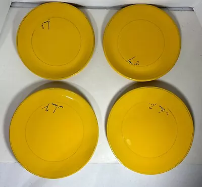 Vintage Set Of 4 Mamma Ro Italy Stoneware 10&11”Dinner Plates New Condition YEL. • $69.99