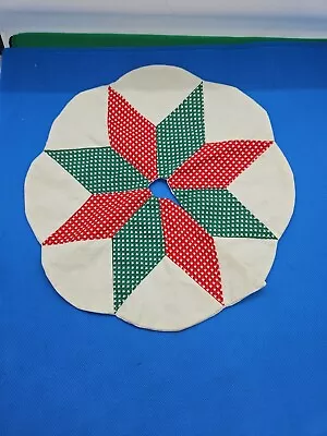 11  Miniature Tree Skirt - Quilted Red/Green • $10