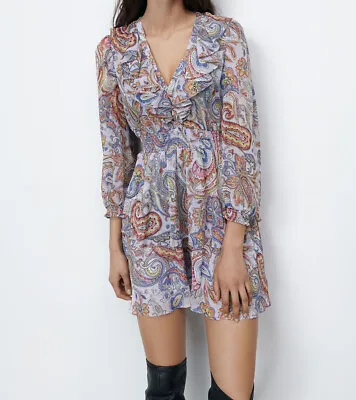 $40 • Buy Zara Print Dress Size Xl