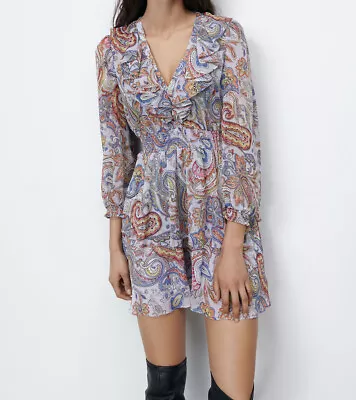 $40 • Buy Zara Print Dress Size Xl