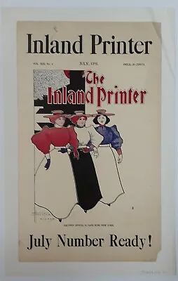 Art Nouveau Literary Poster Sydney Inland Printer 1898 • $99.95