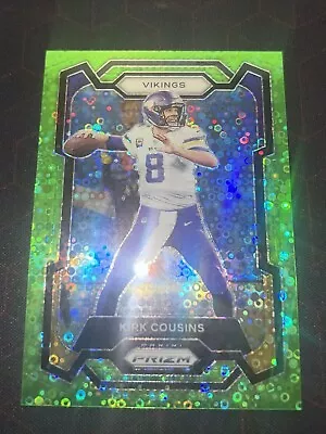 Kirk Cousins Vikings No Hudddle Neon Green /5  2023 Prizm  • $65