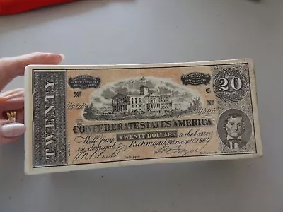 Vtg Confederate Currency Coin Bank • $4.99