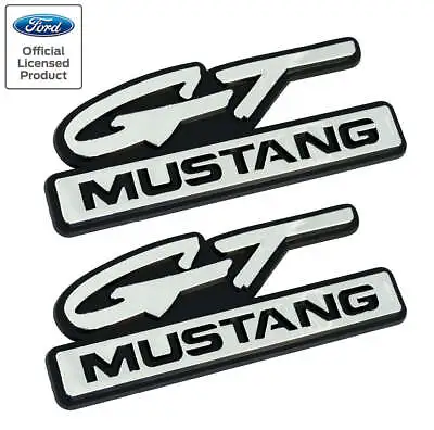 1994-1995 Mustang GT Chrome & Black Fender Side Emblems Badges Pair LH RH • $31.20