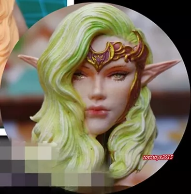 Painted 1:12 Elf Fairy Girl Head Sculpt For 6   Female Action Figure Body Toy • £101.99