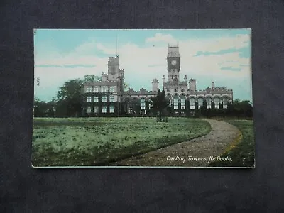 Very Old Postcard Of Carlton Towers Near Goole East Riding Of Yorkshire • £2.99